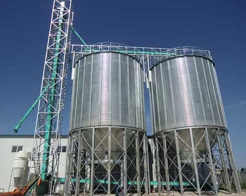 Raw material receiving silo system